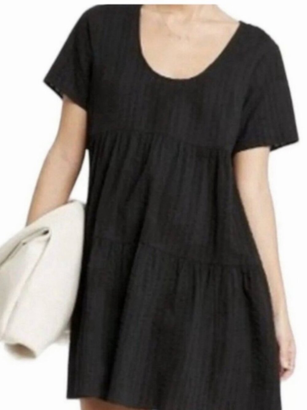 A New Day. Short sleeve tired dress.